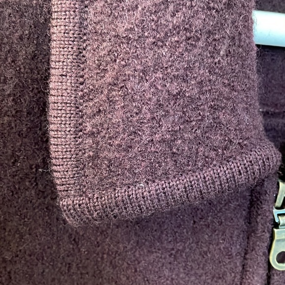 Casual Connection 100% Wool Plum zip sweater jacket coat. Size Small. - Picture 3 of 9